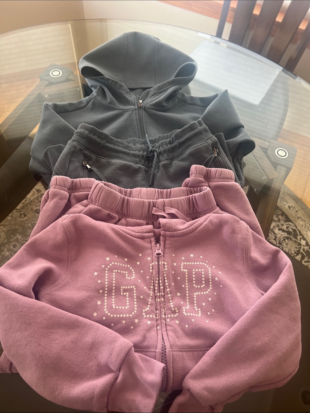 Fleece sets size 6. GUC.